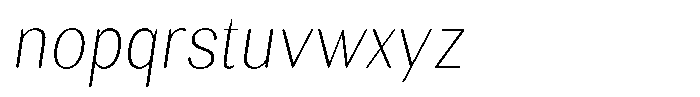 Rundale Round Thin Sem Condensed Italic Font LOWERCASE