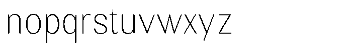 Rundale Round Thin Sem Condensed Font LOWERCASE