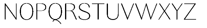 Rundale Round Thin Semi Expanded Font UPPERCASE