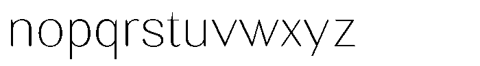 Rundale Round Thin Semi Expanded Font LOWERCASE