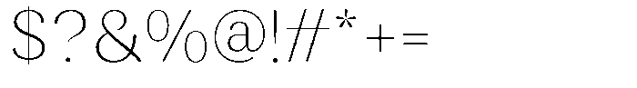 Rundale Round Thin Font OTHER CHARS