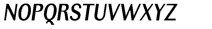 Rundale Sem Bold Condensed Italic Font UPPERCASE
