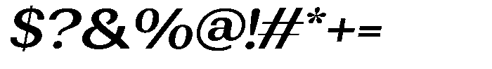 Rundale Sem Bold Exp Italic Font OTHER CHARS