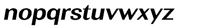 Rundale Sem Bold Exp Italic Font LOWERCASE