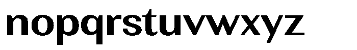 Rundale Semi Bold Expanded Font LOWERCASE