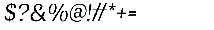 Rundale Semi Condensed Italic Font OTHER CHARS