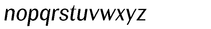 Rundale Semi Condensed Italic Font LOWERCASE