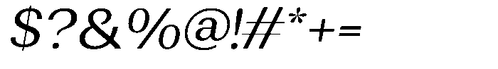 Rundale Semi Expanded Italic Font OTHER CHARS