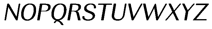 Rundale Semi Expanded Italic Font UPPERCASE