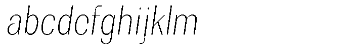 Rundale Thin Condensed Italic FONT