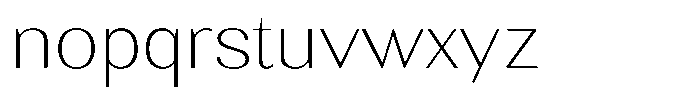 Rundale Thin Expanded Font LOWERCASE
