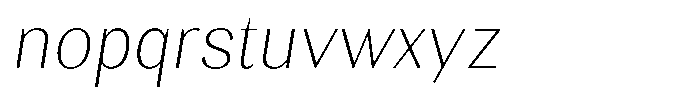 Rundale Thin Italic Font LOWERCASE