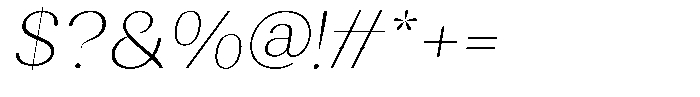 Rundale Thin Sem Exp Italic Font OTHER CHARS