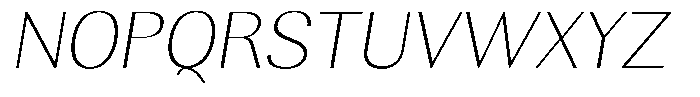 Rundale Thin Sem Exp Italic Font UPPERCASE