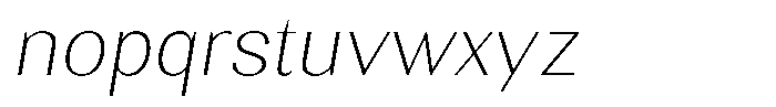 Rundale Thin Sem Exp Italic Font LOWERCASE