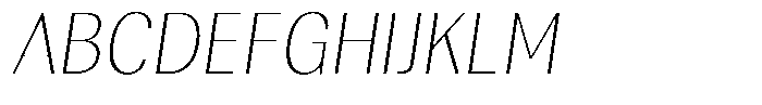 Rundale Thin Semi Condensed Italic Font UPPERCASE