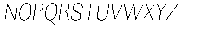 Rundale Thin Semi Condensed Italic Font UPPERCASE