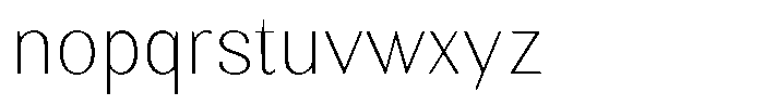 Rundale Thin Font LOWERCASE