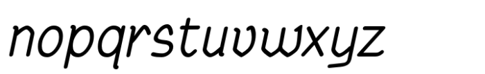 Rundig Pencil Medium Italic Font LOWERCASE