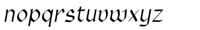 Rundigsburg Light Italic Font LOWERCASE