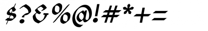 Rundigsburg Semi Bold Italic Font OTHER CHARS