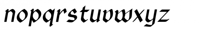 Rundigsburg Semi Bold Italic Font LOWERCASE