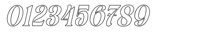 Runegifter Oblique Outline Font OTHER CHARS