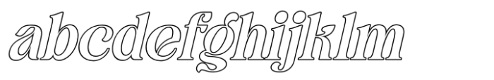Runegifter Oblique Outline Font LOWERCASE