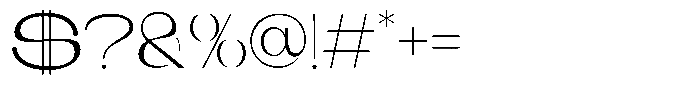 Runex Extra Light Font OTHER CHARS