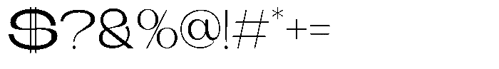 Runex Light Font OTHER CHARS