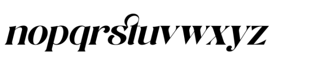 Runlight Harmony Italic Font LOWERCASE