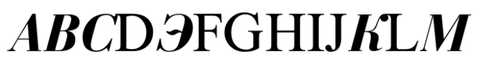 Rus Bodoni MF BoldItalic Font UPPERCASE