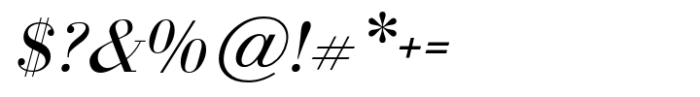 Rus Bodoni MF Italic Font OTHER CHARS