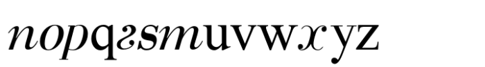 Rus Bodoni MF Italic Font LOWERCASE