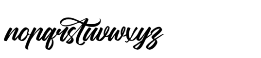 Rushed Elegance Regular Font LOWERCASE