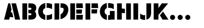 Rushen Stencil Font UPPERCASE