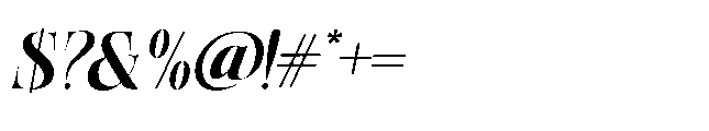 Rushy Italic Font OTHER CHARS