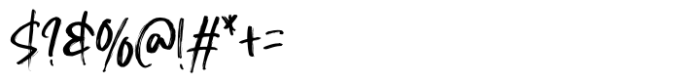 Russed Handbrush Font OTHER CHARS