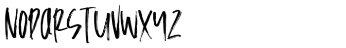 Russed Handbrush Font UPPERCASE
