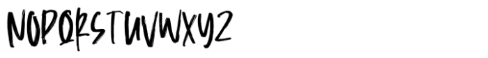 Russed Handbrush Font LOWERCASE