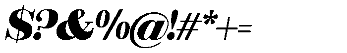 Rustand Black Expanded Italic Font OTHER CHARS