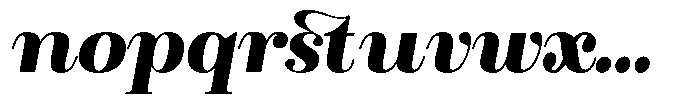 Rustand Black Expanded Italic Font LOWERCASE