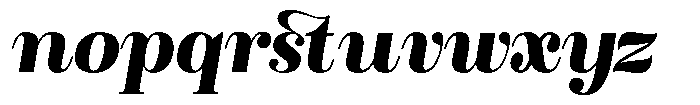 Rustand Black Semi Expanded Italic Font LOWERCASE