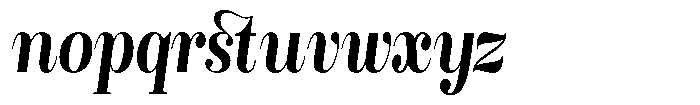 Rustand Bold Condensed Italic Font LOWERCASE