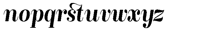 Rustand Bold Semi Condensed Italic Font LOWERCASE