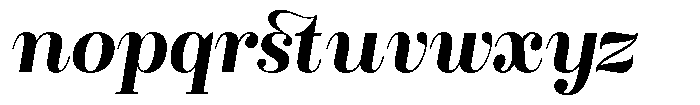 Rustand Bold Semi Expanded Italic Font LOWERCASE