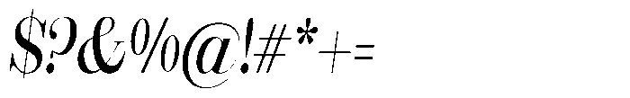 Rustand Condensed Italic Font OTHER CHARS