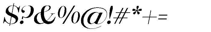 Rustand Expanded Italic Font OTHER CHARS
