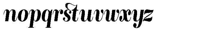 Rustand Extra Bold Condensed Italic Font LOWERCASE