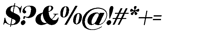 Rustand Extra Bold Expanded Italic Font OTHER CHARS